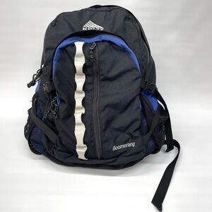Kelty Boomerang Hiking Cushion Back Waist Straps Backpack Black and Blue